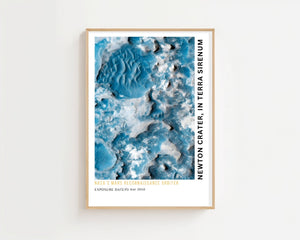 Newton Crater, in Terra Sirenum Plakat - 21 x 29.7 cm (A4) - Nellastore