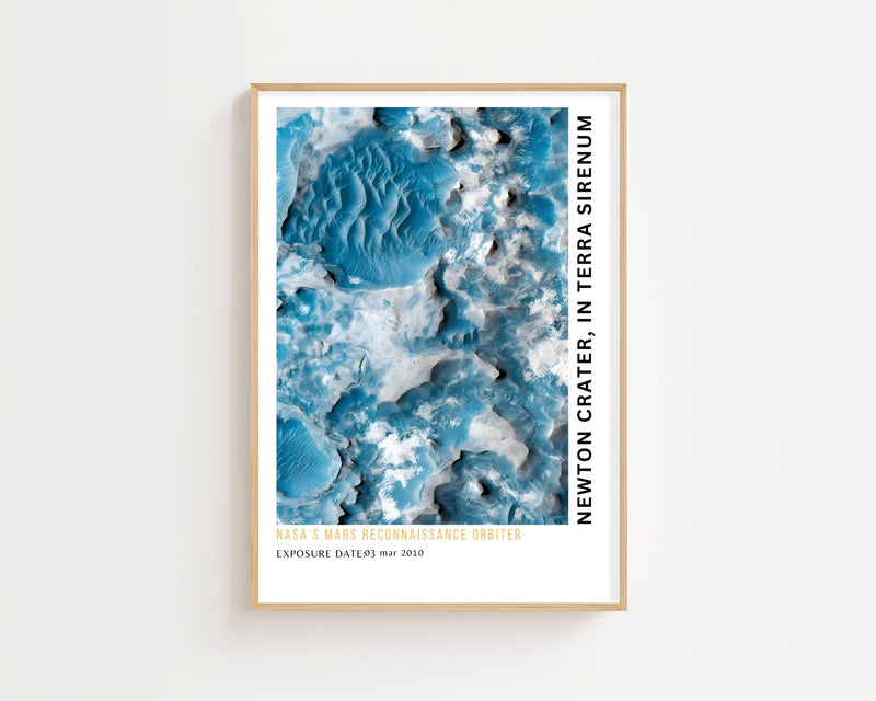 Newton Crater, in Terra Sirenum Plakat - 21 x 29.7 cm (A4) - Nellastore