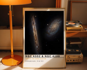 NGC 4302 & NGC 4298 Plakat - 21 x 29.7 cm (A4) - Nellastore