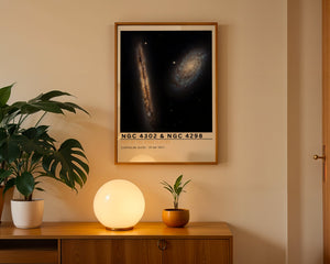 NGC 4302 & NGC 4298 Plakat - 21 x 29.7 cm (A4) - Nellastore