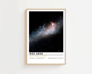 NGC 4656 Galaxy Plakat - 21 x 29.7 cm (A4) - Nellastore