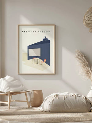 Nordic Patio House Plakat - 21 x 29.7 cm - Nellastore