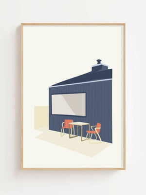 Nordic Patio House Plakat - 21 x 29.7 cm - Nellastore