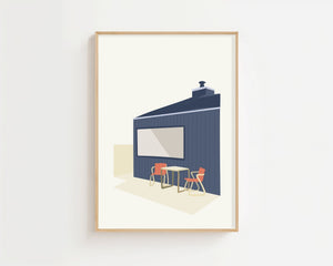 Nordic Patio House Plakat - 21 x 29.7 cm - Nellastore