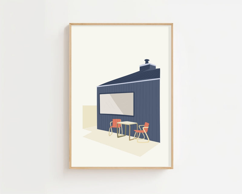 Nordic Patio House Plakat - 21 x 29.7 cm - Nellastore