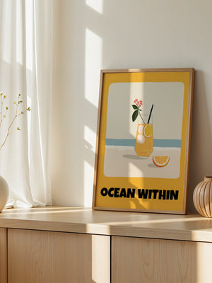 Ocean Within Drink Plakat - 21 x 29.7 cm - Nellastore