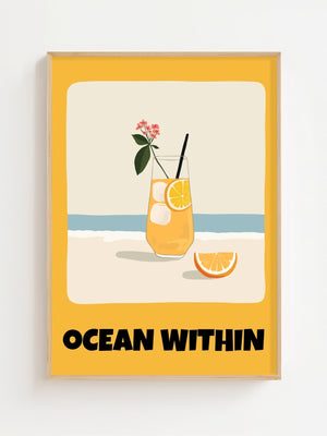 Ocean Within Drink Plakat - 21 x 29.7 cm - Nellastore
