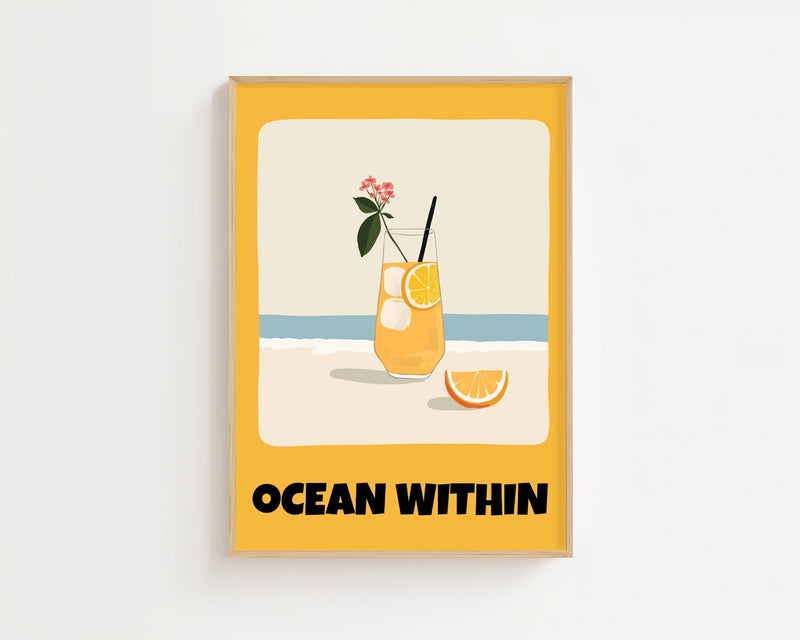 Ocean Within Drink Plakat - 21 x 29.7 cm - Nellastore