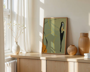 Olive Figure Plakat - 21 x 29.7 cm - Nellastore