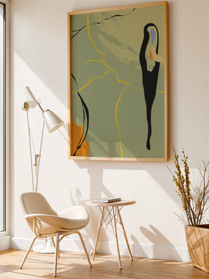Olive Figure Plakat - 21 x 29.7 cm - Nellastore