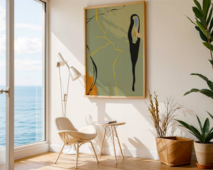 Olive Figure Plakat - 21 x 29.7 cm - Nellastore