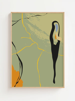 Olive Figure Plakat - 21 x 29.7 cm - Nellastore