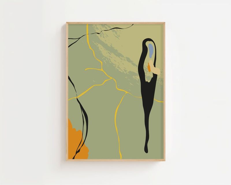 Olive Figure Plakat - 21 x 29.7 cm - Nellastore