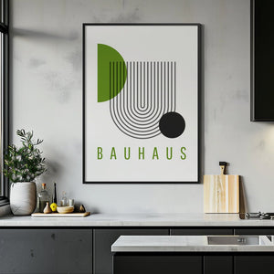 Olive Loop Bauhaus Plakat - 21 x 29.7 cm - Nellastore