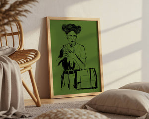 Olive Mirror Plakat - 21 x 29.7 cm - Nellastore