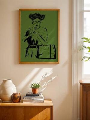 Olive Mirror Plakat - 21 x 29.7 cm - Nellastore