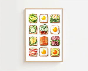 Open Sandwich Grid Plakat - 21 x 29.7 cm (A4) - Nellastore