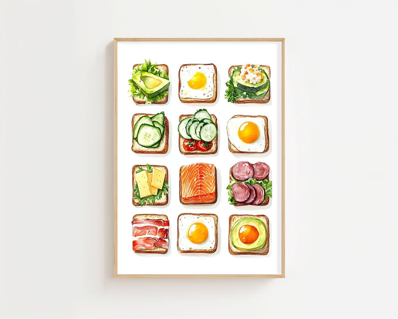 Open Sandwich Grid Plakat - 21 x 29.7 cm (A4) - Nellastore