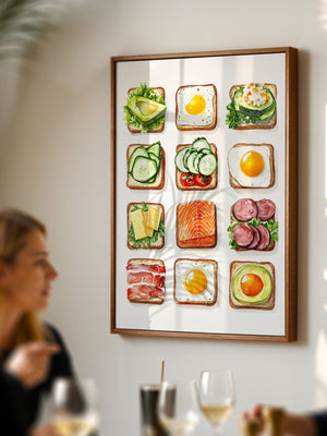 Open Sandwich Grid Plakat - 21 x 29.7 cm (A4) - Nellastore