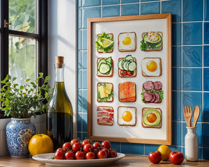 Open Sandwich Grid Plakat - 21 x 29.7 cm (A4) - Nellastore