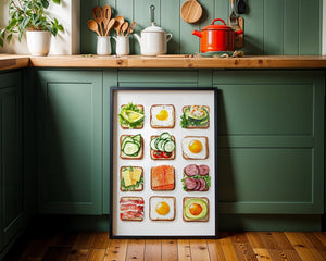 Open Sandwich Grid Plakat - 21 x 29.7 cm (A4) - Nellastore