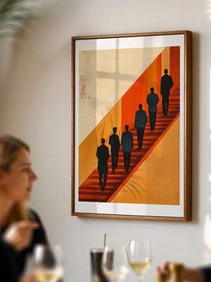 Orange Stairway Plakat - 21 x 29.7 cm (A4) - Nellastore