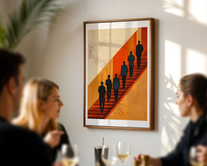 Orange Stairway Plakat - 21 x 29.7 cm (A4) - Nellastore