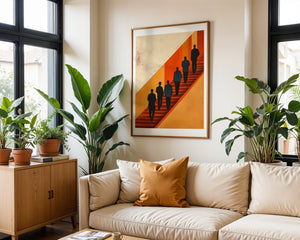 Orange Stairway Plakat - 21 x 29.7 cm (A4) - Nellastore