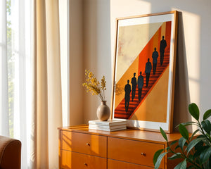 Orange Stairway Plakat - 21 x 29.7 cm (A4) - Nellastore