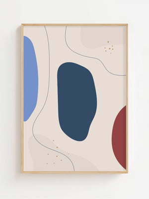 Organic Shapes Drift Plakat - 21 x 29.7 cm - Nellastore