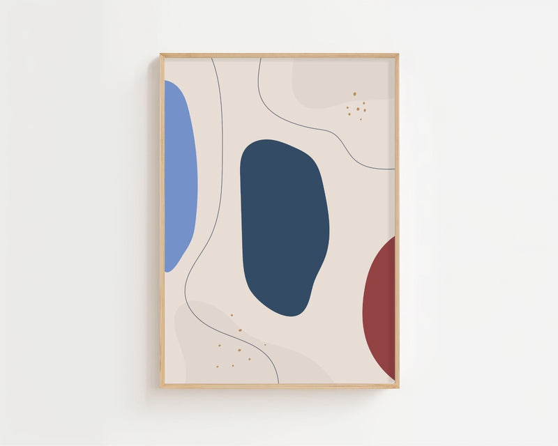 Organic Shapes Drift Plakat - 21 x 29.7 cm - Nellastore
