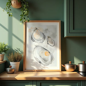Oyster Sketch Plakat - 21 x 29.7 cm (A4) - Nellastore
