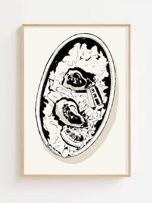 Oyster Table Plakat - 21 x 29.7 cm - Nellastore