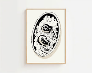Oyster Table Plakat - 21 x 29.7 cm - Nellastore