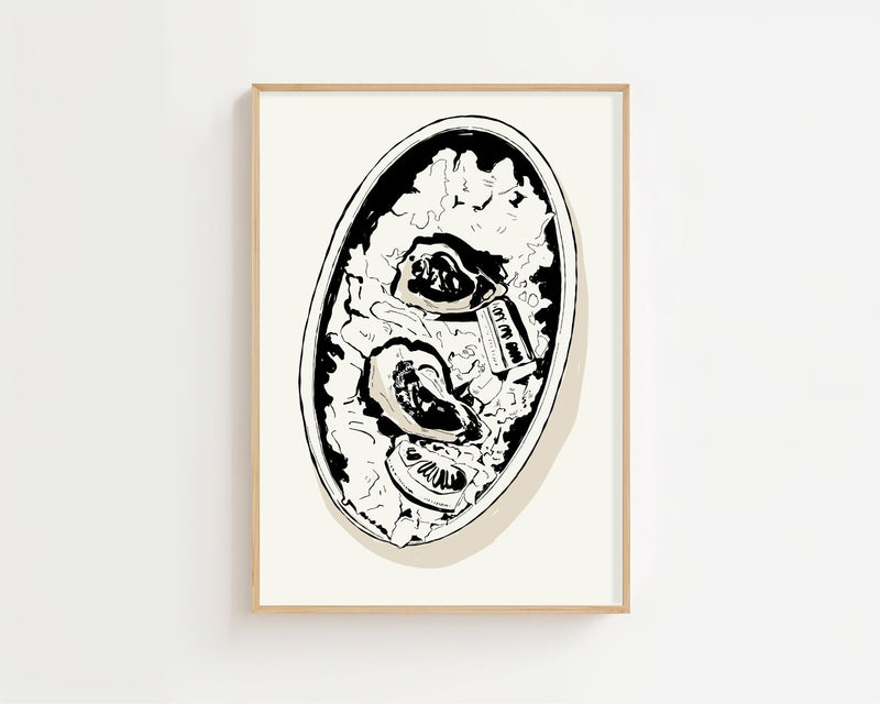 Oyster Table Plakat - 21 x 29.7 cm - Nellastore