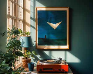 Paper Plane At Dusk Plakat - 21 x 29.7 cm (A4) - Nellastore