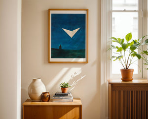 Paper Plane At Dusk Plakat - 21 x 29.7 cm (A4) - Nellastore