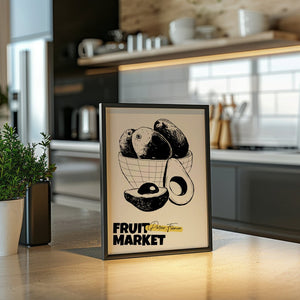 Paris Avocado Market Plakat - 21 x 29.7 cm - Nellastore