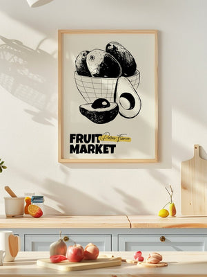 Paris Avocado Market Plakat - 21 x 29.7 cm - Nellastore