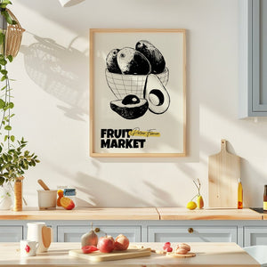 Paris Avocado Market Plakat - 21 x 29.7 cm - Nellastore