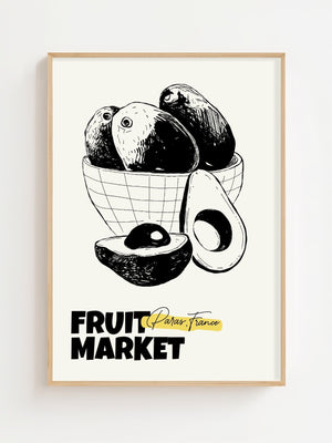 Paris Avocado Market Plakat - 21 x 29.7 cm - Nellastore