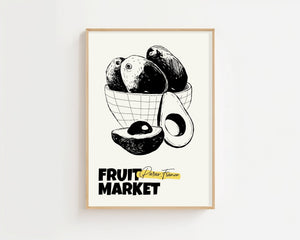 Paris Avocado Market Plakat - 21 x 29.7 cm - Nellastore