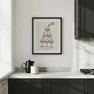 Paris Champagne Plakat - 21 x 29.7 cm - Nellastore