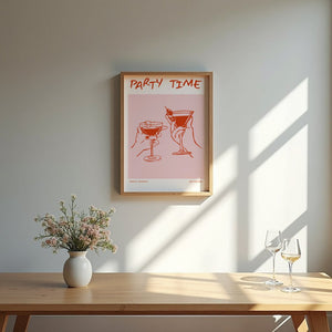 Party Time Cocktail Plakat - 21 x 29.7 cm - Nellastore