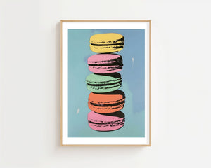 Pastel Macaron Stack Plakat - 21 x 29.7 cm (A4) - Nellastore