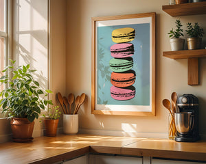 Pastel Macaron Stack Plakat - 21 x 29.7 cm (A4) - Nellastore