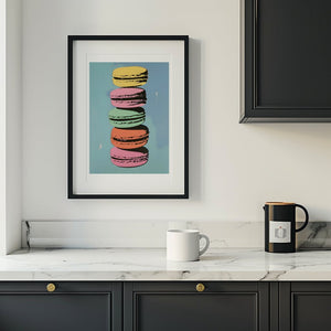 Pastel Macaron Stack Plakat - 21 x 29.7 cm (A4) - Nellastore
