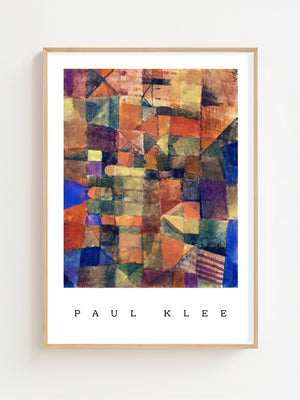Paul Klee - City With The Three Domes Plakat - 21 x 29.7 cm (A4) - Nellastore