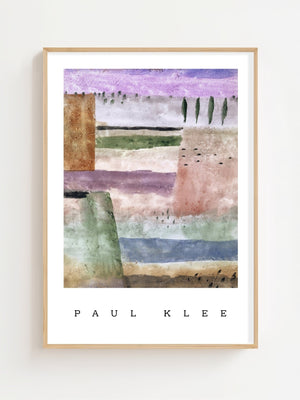 Paul Klee - Landscape With Poplars Plakat - 21 x 29.7 cm (A4) - Nellastore