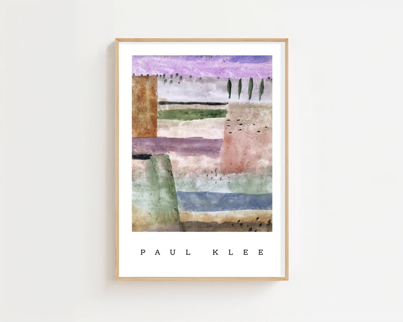 Paul Klee - Landscape With Poplars Plakat - 21 x 29.7 cm (A4) - Nellastore